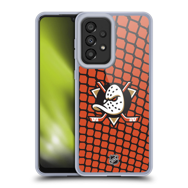 NHL Anaheim Ducks Net Pattern Soft Gel Case for Samsung Galaxy A33 5G (2022)