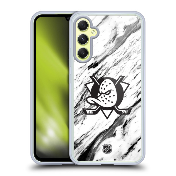 NHL Anaheim Ducks Marble Soft Gel Case for Samsung Galaxy A34 5G