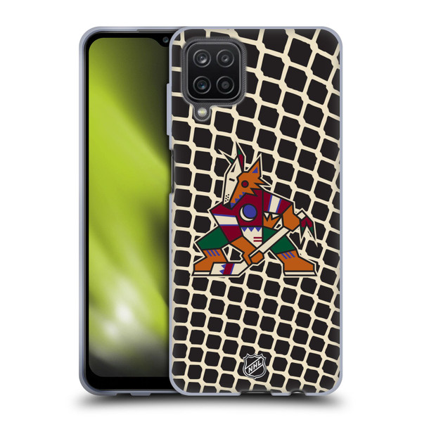 NHL Arizona Coyotes Net Pattern Soft Gel Case for Samsung Galaxy A12 (2020)