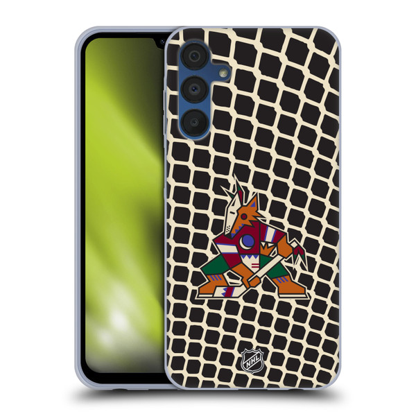 NHL Arizona Coyotes Net Pattern Soft Gel Case for Samsung Galaxy A15 & MagSafe