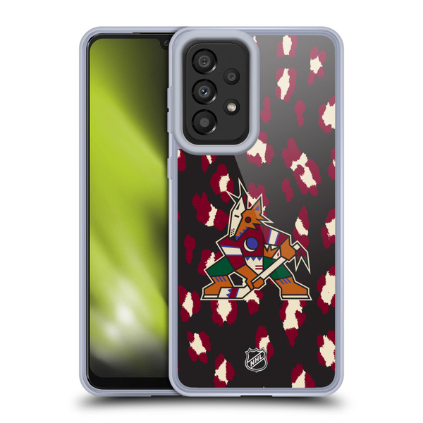 NHL Arizona Coyotes Leopard Pattern Soft Gel Case for Samsung Galaxy A33 5G (2022)