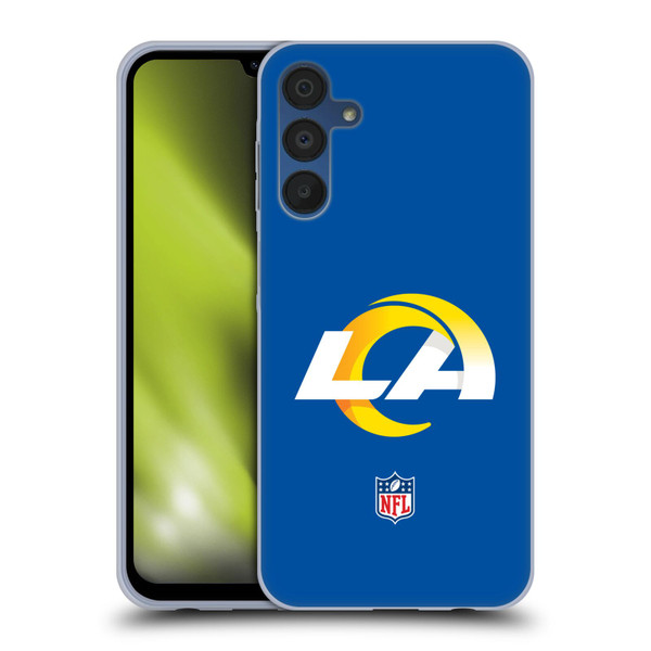 NFL Los Angeles Rams Logo Plain Soft Gel Case for Samsung Galaxy A15 & MagSafe