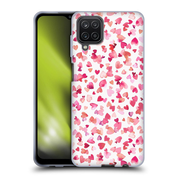 Ninola Mix Patterns Red Hearts Soft Gel Case for Samsung Galaxy A12 (2020)