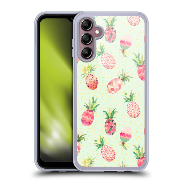 Ninola Mix Patterns Pineapple Lime Soft Gel Case for Samsung Galaxy A14 5G