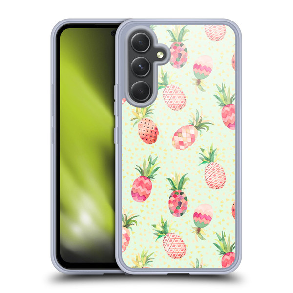 Ninola Mix Patterns Pineapple Lime Soft Gel Case for Samsung Galaxy A54 5G