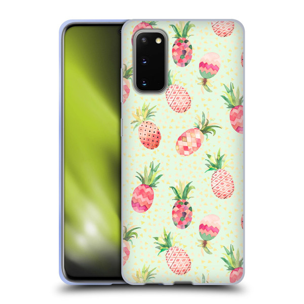 Ninola Mix Patterns Pineapple Lime Soft Gel Case for Samsung Galaxy S20 / S20 5G