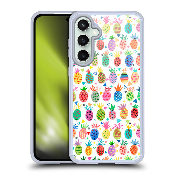 Ninola Mix Patterns Geometric Pineapples Soft Gel Case for Samsung Galaxy S23 FE 5G & MagSafe