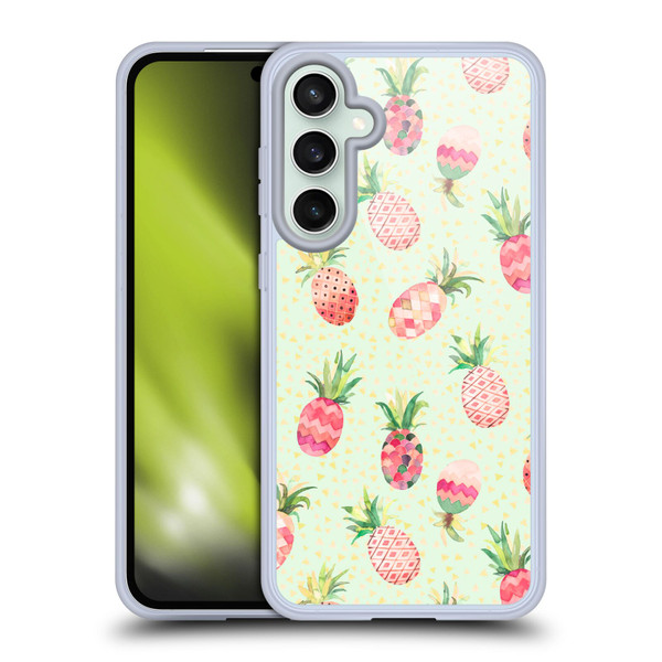 Ninola Mix Patterns Pineapple Lime Soft Gel Case for Samsung Galaxy S23 FE 5G & MagSafe