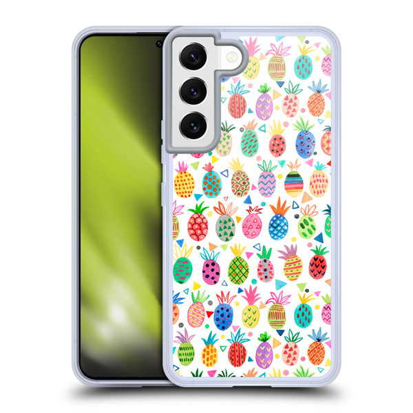 Ninola Mix Patterns Geometric Pineapples Soft Gel Case for Samsung Galaxy S22 5G & MagSafe