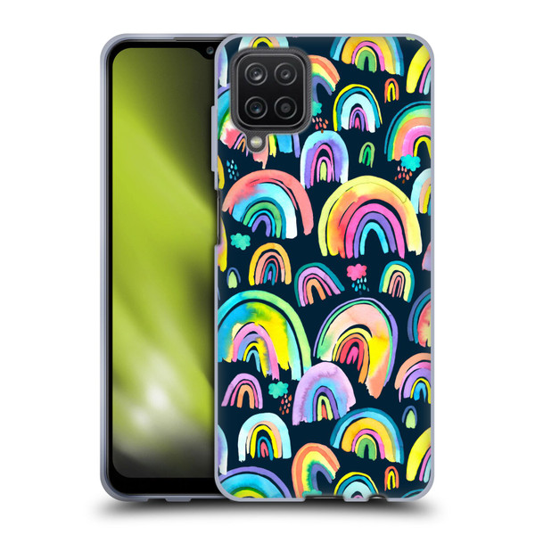 Ninola Patterns 4 New Rainbows Navy Multi Soft Gel Case for Samsung Galaxy A12 (2020)