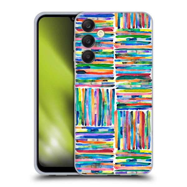 Ninola Patterns 4 Handpainted Stripes Multi Soft Gel Case for Samsung Galaxy A25 5G