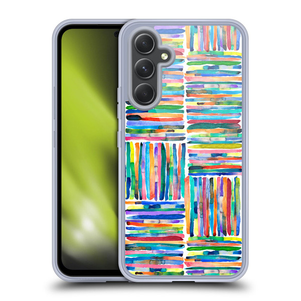 Ninola Patterns 4 Handpainted Stripes Multi Soft Gel Case for Samsung Galaxy A54 5G