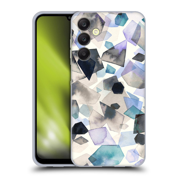 Ninola Pattern Abstract Crystals Blue Soft Gel Case for Samsung Galaxy A25 5G