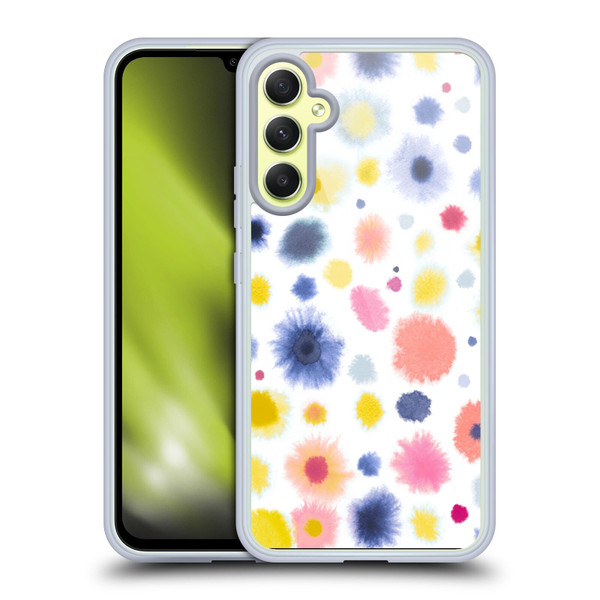 Ninola Pattern Abstract Watercolor Dots Soft Gel Case for Samsung Galaxy A34 5G