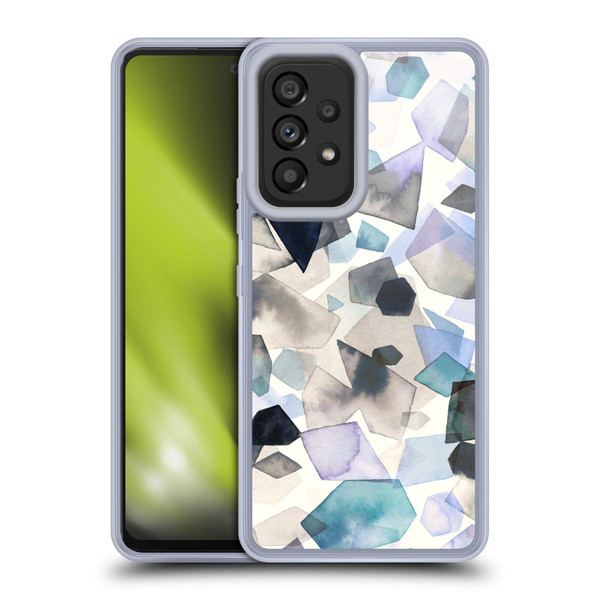 Ninola Pattern Abstract Crystals Blue Soft Gel Case for Samsung Galaxy A53 5G (2022)