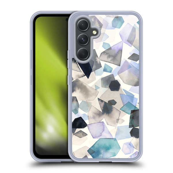 Ninola Pattern Abstract Crystals Blue Soft Gel Case for Samsung Galaxy A54 5G