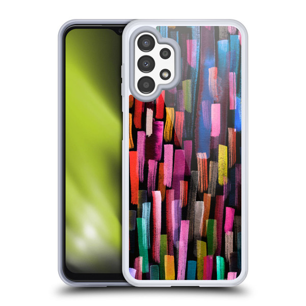 Ninola Summer Patterns Brushstrokes Black Soft Gel Case for Samsung Galaxy A13 (2022)