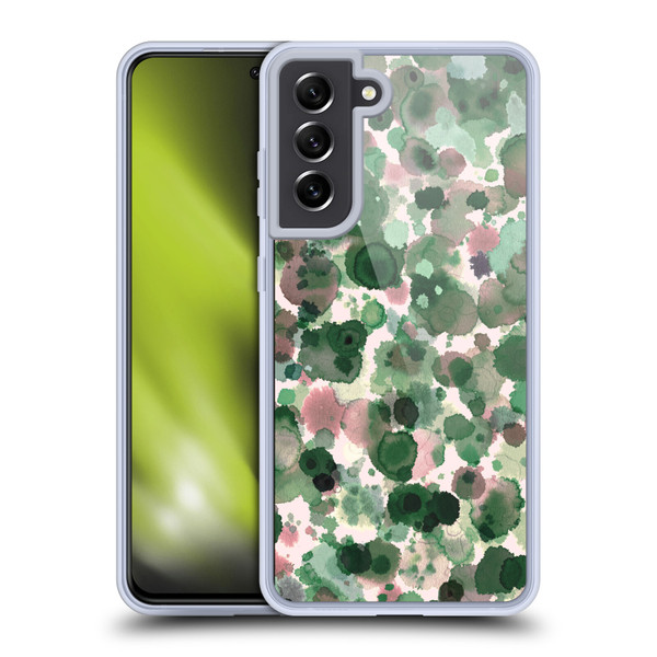 Ninola Pattern Abstract Green Moss Soft Gel Case for Samsung Galaxy S21 FE 5G & MagSafe