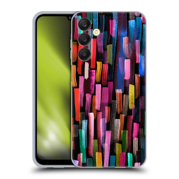 Ninola Summer Patterns Brushstrokes Black Soft Gel Case for Samsung Galaxy A25 5G