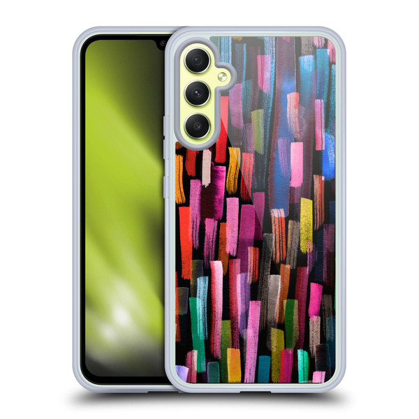 Ninola Summer Patterns Brushstrokes Black Soft Gel Case for Samsung Galaxy A34 5G