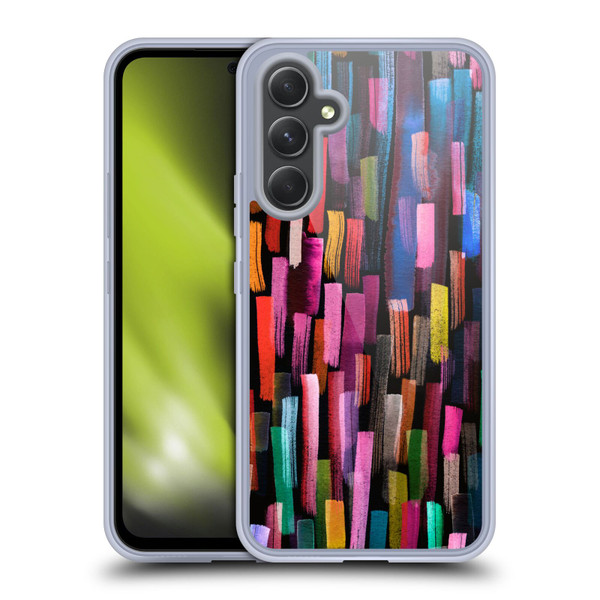 Ninola Summer Patterns Brushstrokes Black Soft Gel Case for Samsung Galaxy A54 5G
