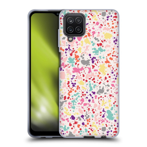 Ninola Patterns Colourful Splatter Drops Soft Gel Case for Samsung Galaxy A12 (2020)