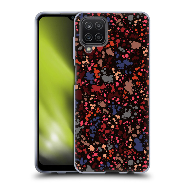 Ninola Patterns Dark Colourful Splatter Drops Soft Gel Case for Samsung Galaxy A12 (2020)