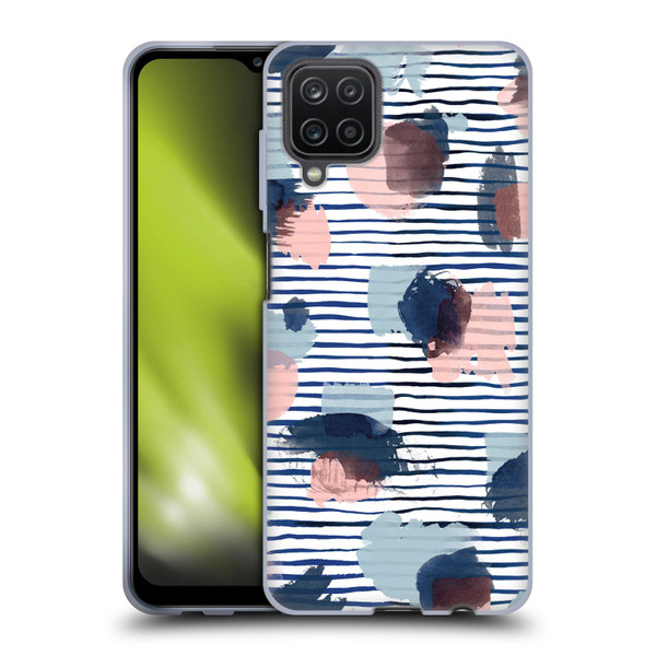 Ninola Patterns Graphic Thoughts Dots Blue Soft Gel Case for Samsung Galaxy A12 (2020)