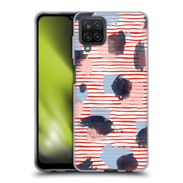 Ninola Patterns Graphic Thoughts Dots Red Soft Gel Case for Samsung Galaxy A12 (2020)
