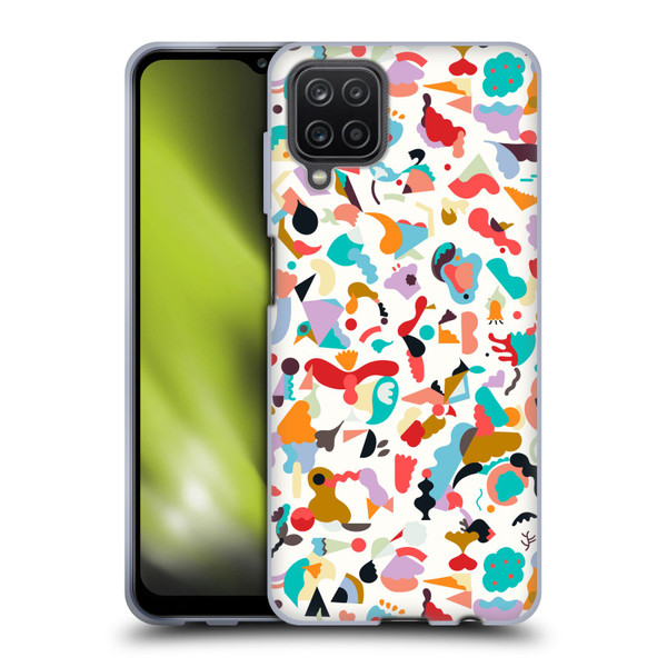 Ninola Patterns Imaginary Geo Animals White Soft Gel Case for Samsung Galaxy A12 (2020)