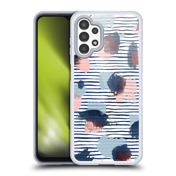 Ninola Patterns Graphic Thoughts Dots Blue Soft Gel Case for Samsung Galaxy A13 (2022)