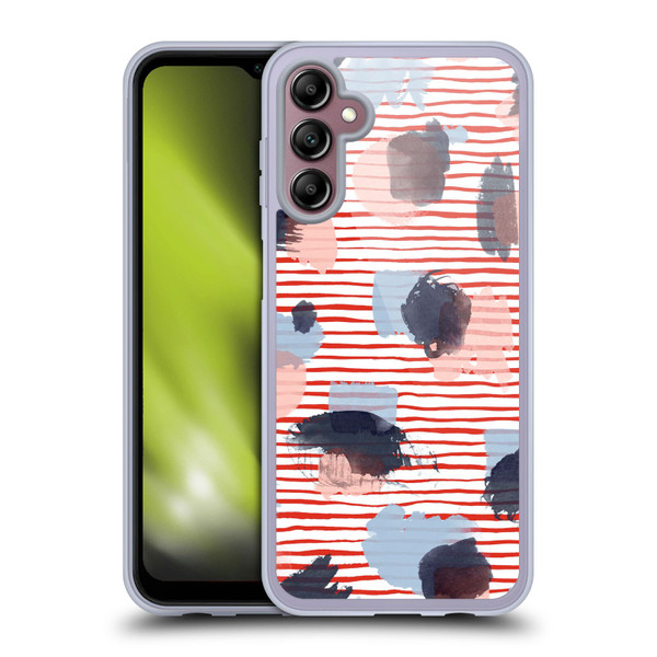 Ninola Patterns Graphic Thoughts Dots Red Soft Gel Case for Samsung Galaxy A14 5G