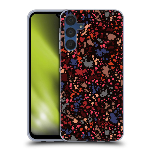 Ninola Patterns Dark Colourful Splatter Drops Soft Gel Case for Samsung Galaxy A15 & MagSafe