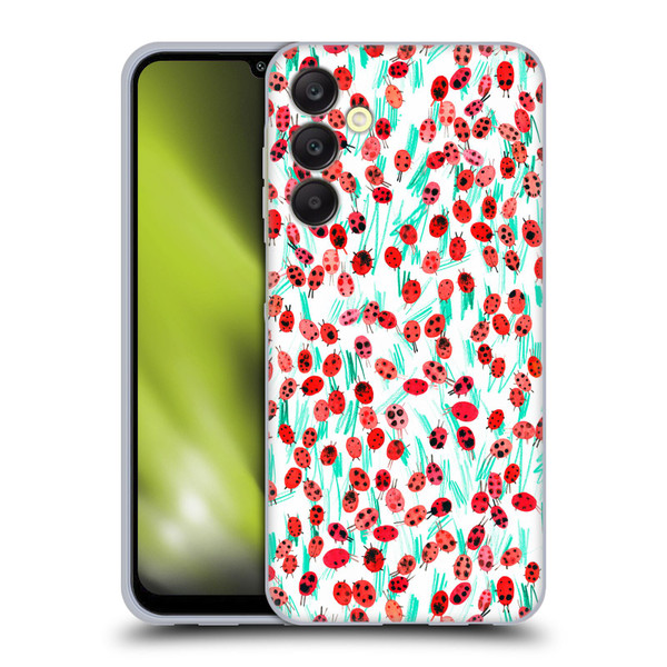 Ninola Patterns Ladybugs On Grass Soft Gel Case for Samsung Galaxy A25 5G