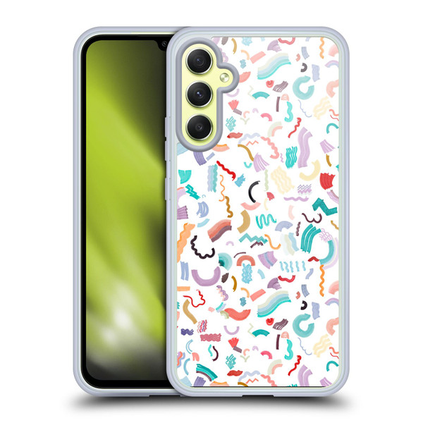 Ninola Patterns Cute Curly Shapes White Soft Gel Case for Samsung Galaxy A34 5G