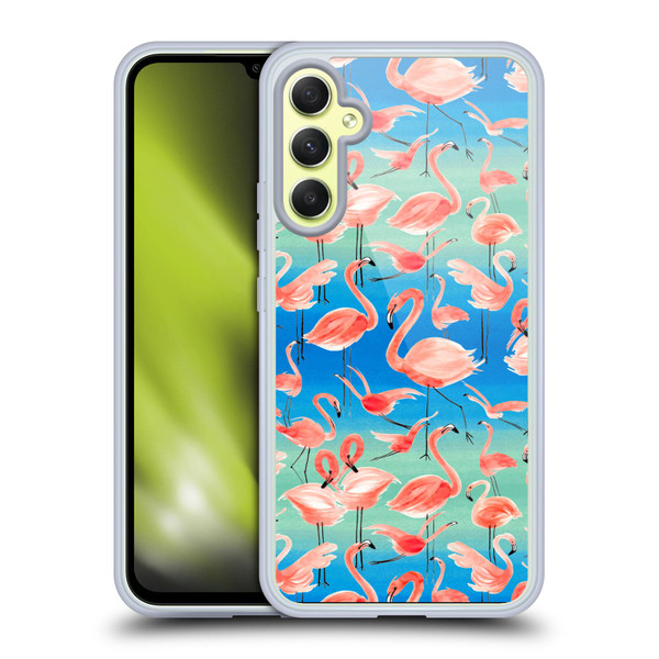 Ninola Patterns Flamingos Soft Gel Case for Samsung Galaxy A34 5G