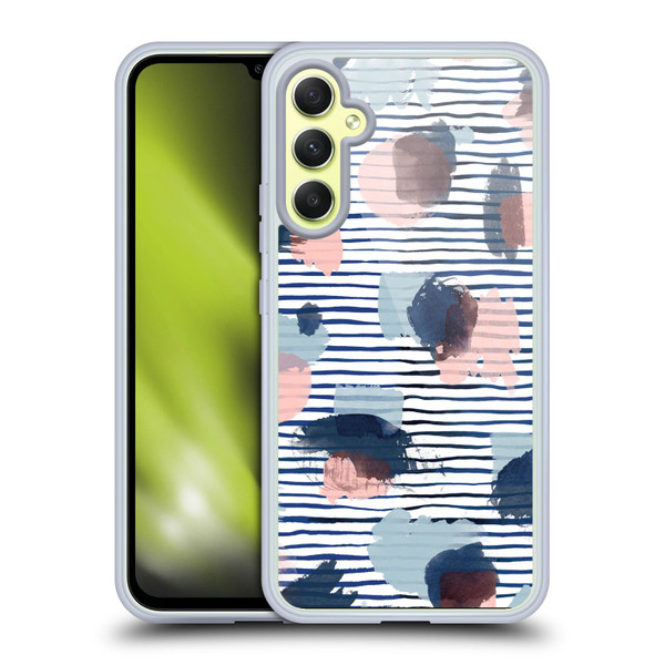 Ninola Patterns Graphic Thoughts Dots Blue Soft Gel Case for Samsung Galaxy A34 5G