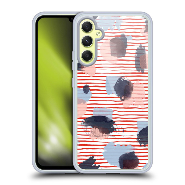 Ninola Patterns Graphic Thoughts Dots Red Soft Gel Case for Samsung Galaxy A34 5G