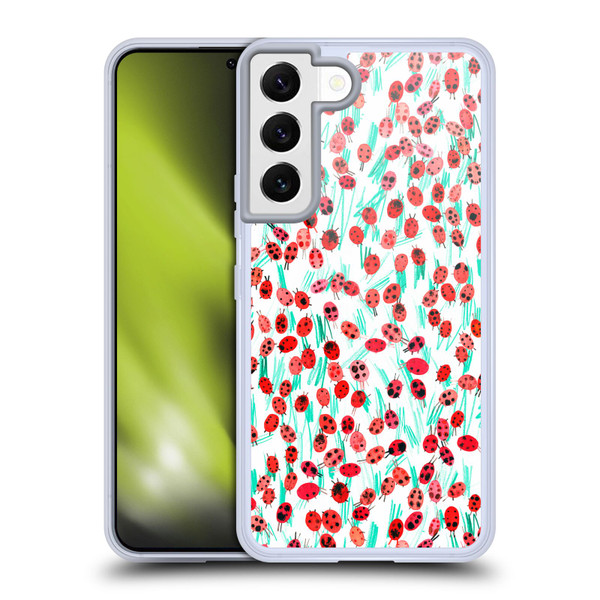Ninola Patterns Ladybugs On Grass Soft Gel Case for Samsung Galaxy S22 5G & MagSafe