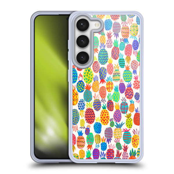 Ninola Patterns Cute Pineapples Soft Gel Case for Samsung Galaxy S23 5G & MagSafe