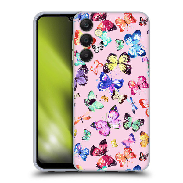 Ninola Patterns 4 Butterflies Multi Pink Soft Gel Case for Samsung Galaxy A25 5G