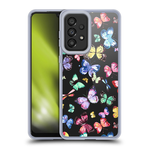 Ninola Patterns 4 Butterflies Black Multi Soft Gel Case for Samsung Galaxy A33 5G (2022)