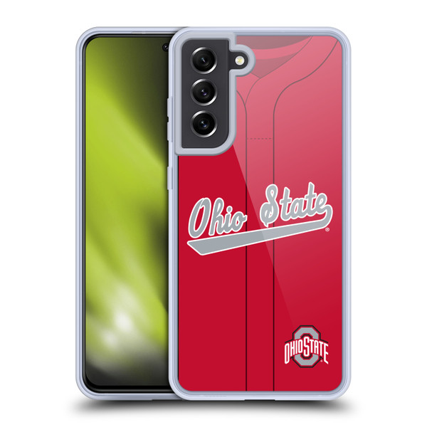 Ohio State University Jersey Baseball Away Soft Gel Case for Samsung Galaxy S21 FE 5G & MagSafe