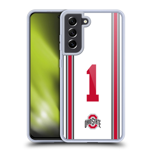 Ohio State University Jersey Football Away Soft Gel Case for Samsung Galaxy S21 FE 5G & MagSafe