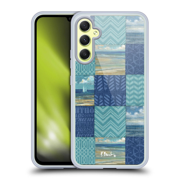 Paul Brent Coastal Beach Scape Patch Work Soft Gel Case for Samsung Galaxy A34 5G