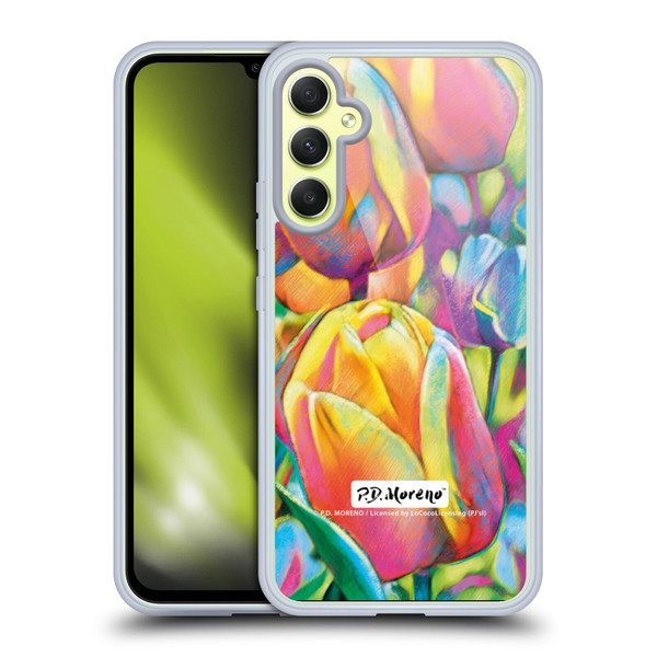 P.D. Moreno Assorted Design Tulips Soft Gel Case for Samsung Galaxy A34 5G