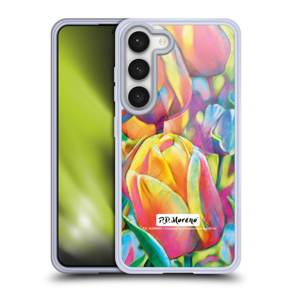 P.D. Moreno Assorted Design Tulips Soft Gel Case for Samsung Galaxy S23 5G & MagSafe