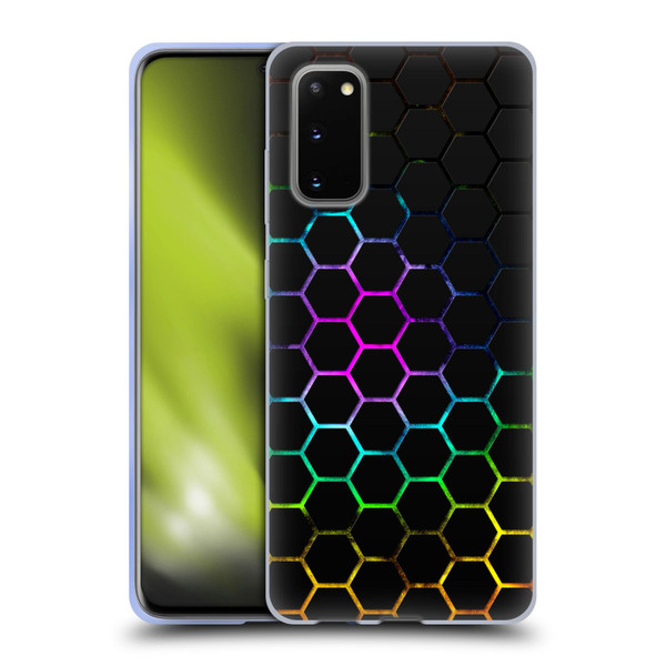 PLdesign Geometric Patterns Honeycomb Spectrum Soft Gel Case for Samsung Galaxy S20 / S20 5G
