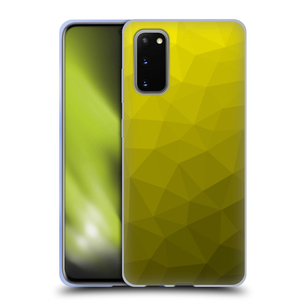 PLdesign Geometric Patterns Yellow Gradient Mesh Soft Gel Case for Samsung Galaxy S20 / S20 5G