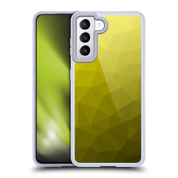 PLdesign Geometric Patterns Yellow Gradient Mesh Soft Gel Case for Samsung Galaxy S21 5G & MagSafe